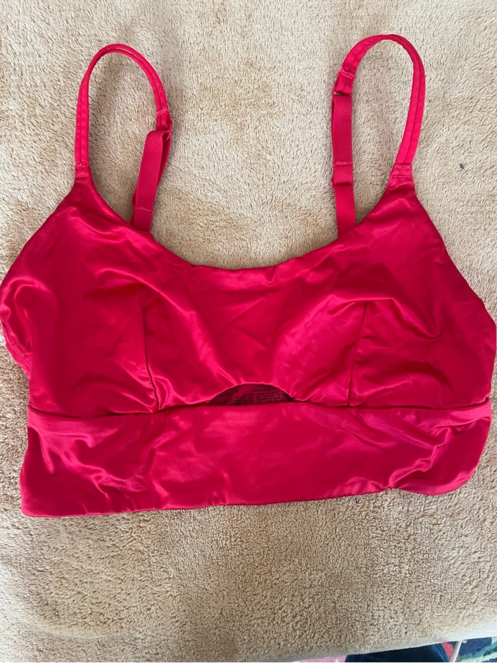 Auden Red Satin Wireless Bralette